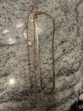 Gold Tone Layered Necklace